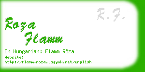 roza flamm business card